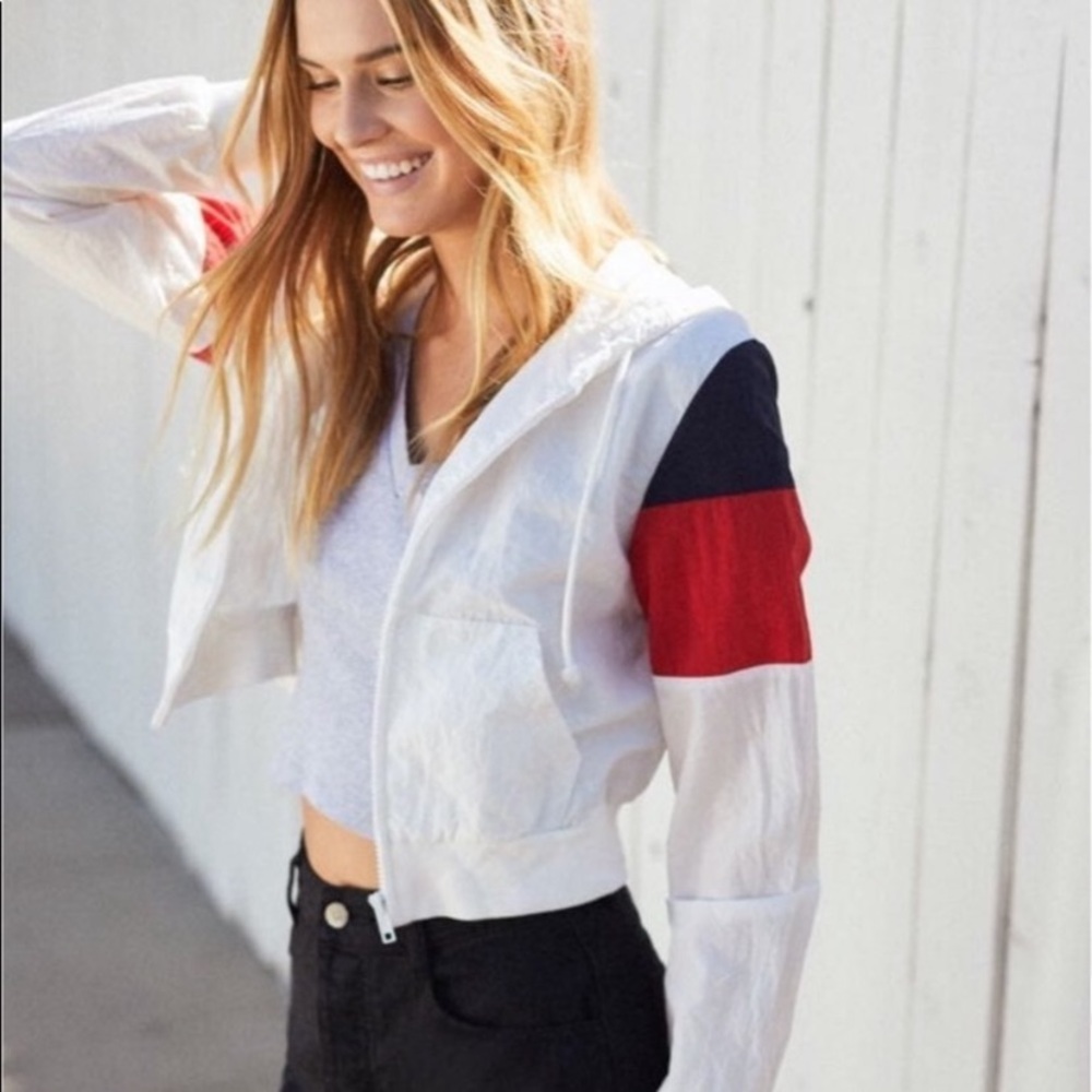 red/white/blue brandy melville windbreaker